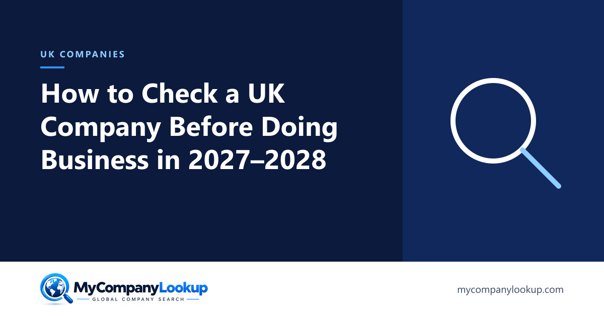 How to Check a UK Company Before Doing Business in 2027 and 2028