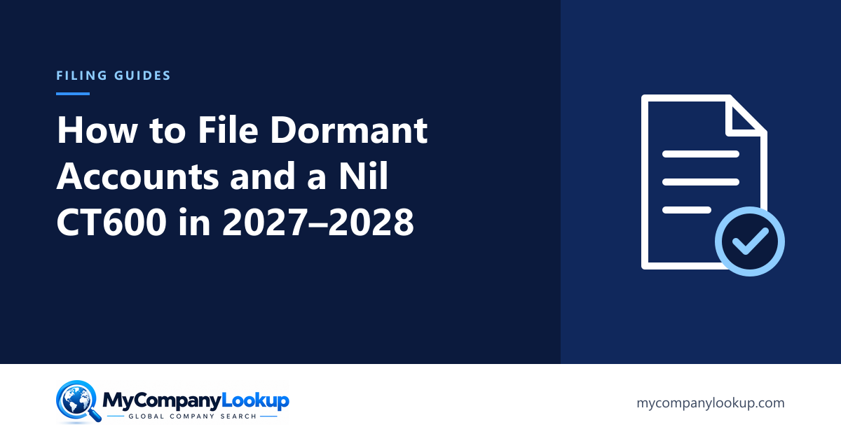 How to File Dormant Company Accounts and a Nil CT600 in 2027 and 2028