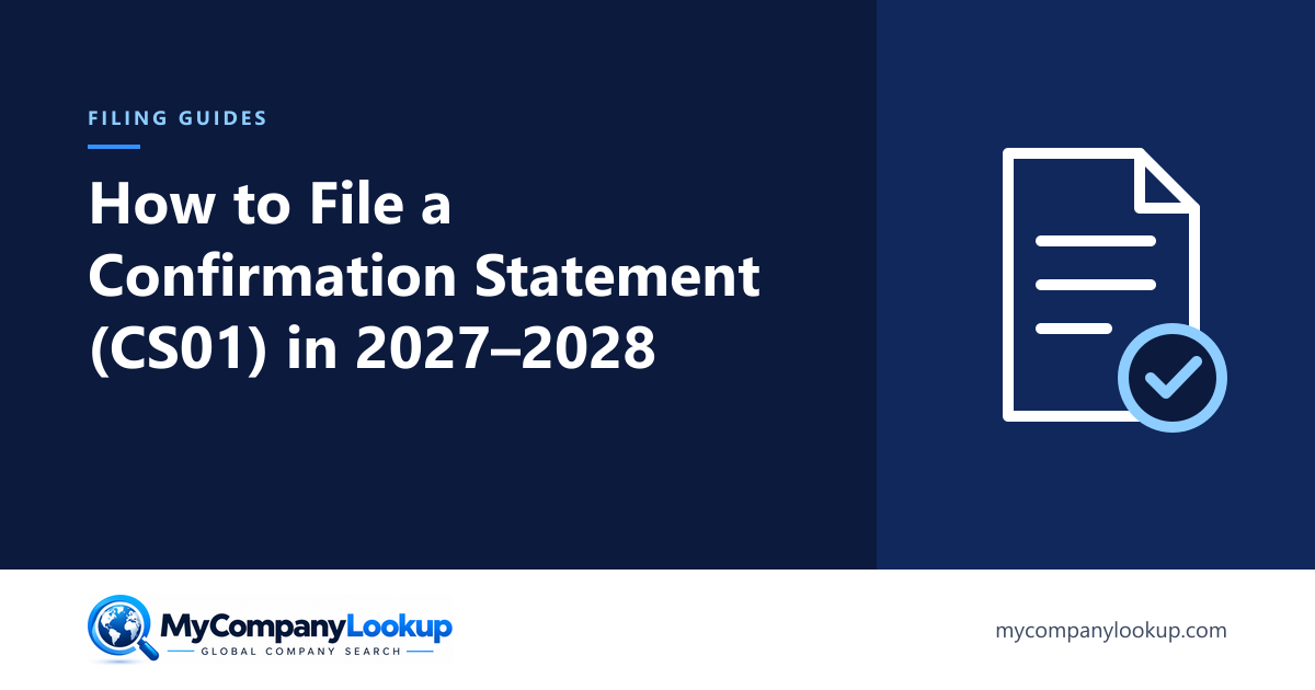 How to File a Confirmation Statement (CS01) in 2027 and 2028