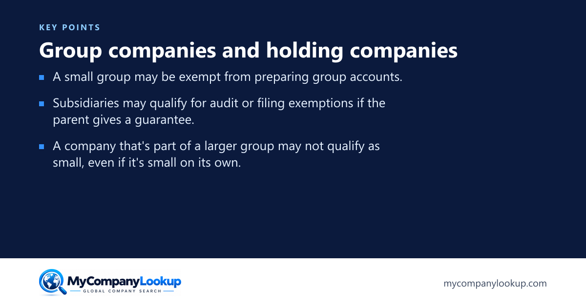 Group companies and holding companies: key points