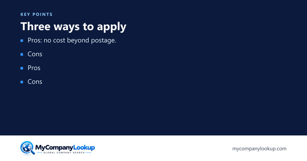 Three ways to apply: key points