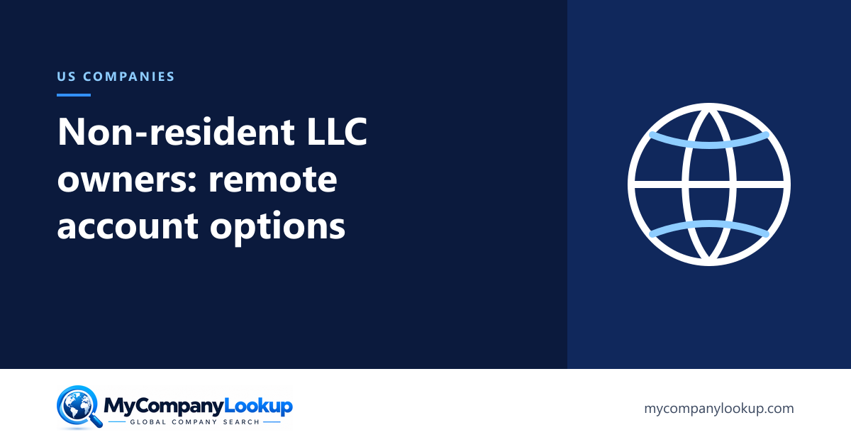 Non-resident LLC owners: remote account options