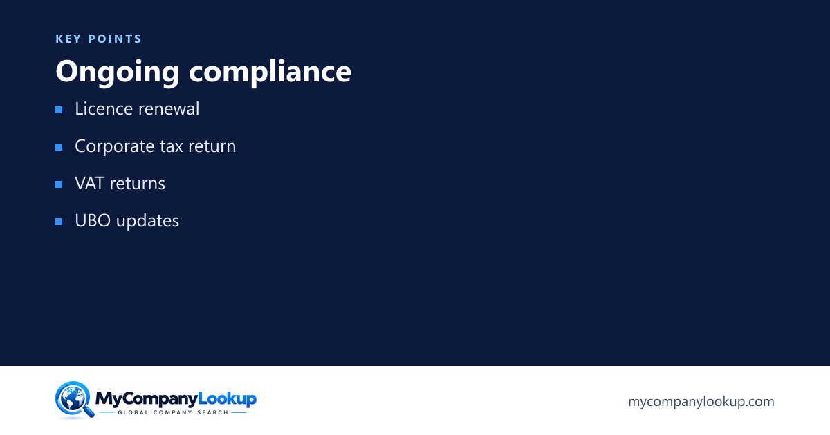Ongoing compliance: key points