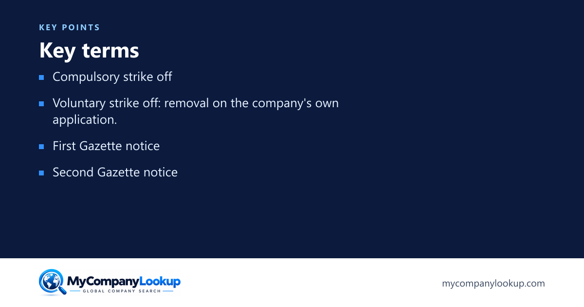 Key terms: key points